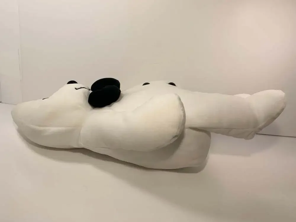 Smiling Ghost Halloween Plush 17” Black bow tie and plastic buttons and eyes